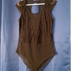 Sheer lace body suit